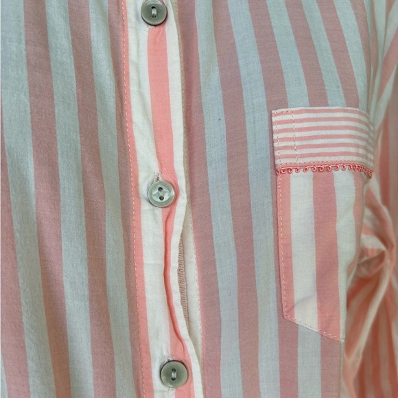 Victoria’s Secret pajama set pink white striped - Picture 2 of 5